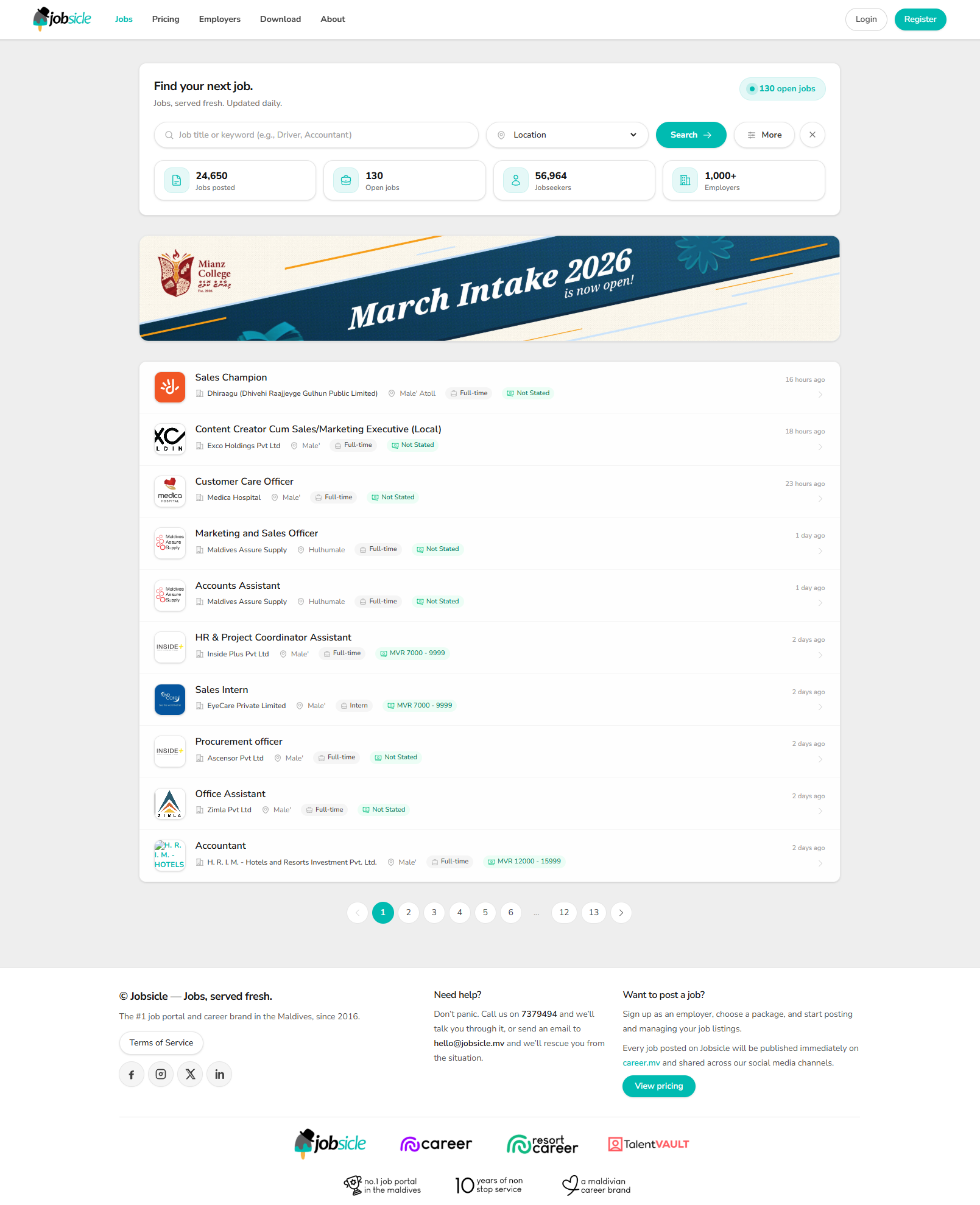 Jobsicle — Job Marketplace Full-Stack Web App screenshot