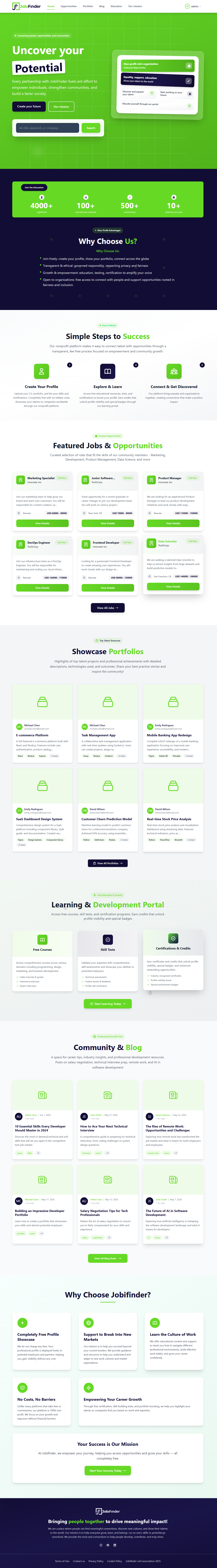 JobiFinder — Job Board & Talent Discovery Web App screenshot